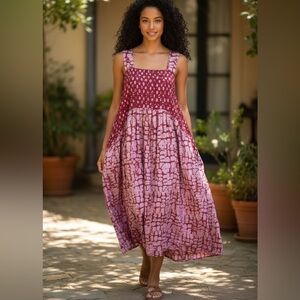 Red and Pink Patterned Maxi Dress

REASONABLE OFFERS ACCEPTED

OR TRAD 1 0326